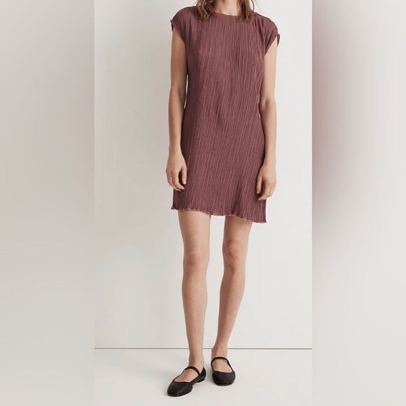 Madewell Plissé Mini Tee Dress NWT 00 - Picture 1 of 9